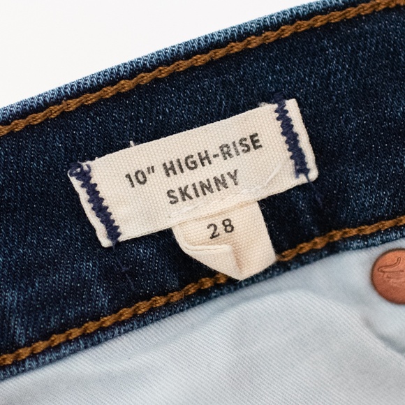 Madewell Dark Wash 10" High-Rise Skinny Jeans - Picture 4 of 4
